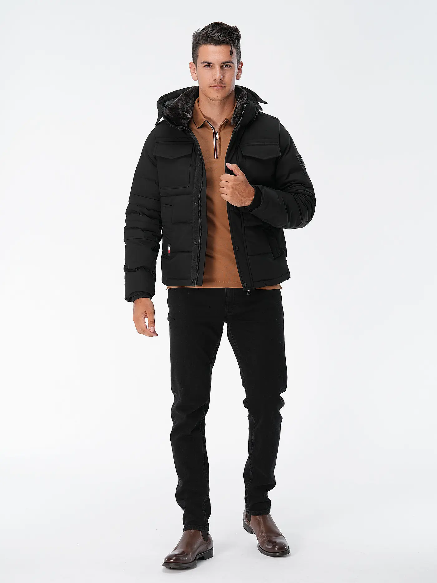 TOMMY HILFIGER | Steppjacke | schwarz